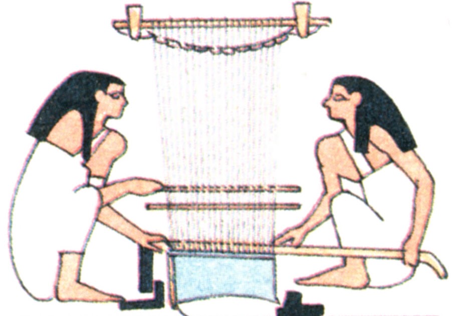 Первый вертикальный ткацкий станок появился в Древнем Египте. 